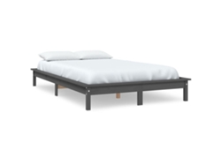 Maison Exclusive - Estructura De Cama Madera Maciza De Pino Gris 120x200 Cm