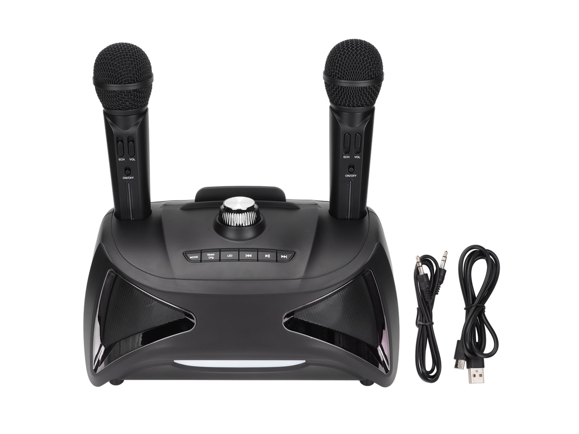 Altavoz Bluetooth (micrófono Inalámbrico De Altavoz Dual) Ktv Portátil De Alta Potencia Para Hogar Y Exterior