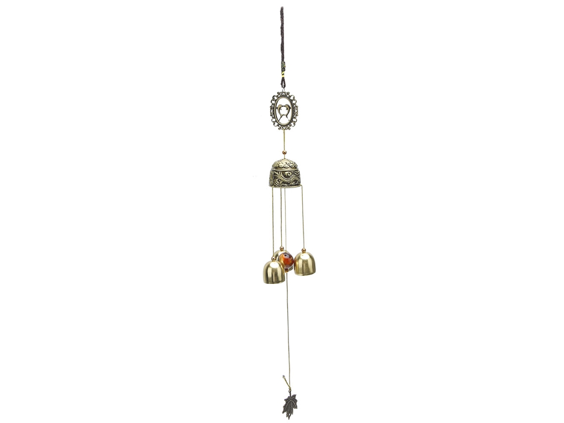 Campana de viento de metal para decoración de jardín y hogar.