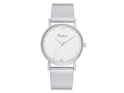 Reloj De Pulsera Casual De Cuarzo Elegante Para Mujer Lvpai Con Correa De Silicona Plateada.