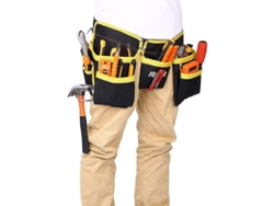 Cinturón De Herramientas Con 11 Bolsillos, Tela Oxford Impermeable, Correas Ajustables Para Electricistas Carpinteros Construtores