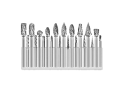 Conjunto de 20 ferramentas de metal duro para fresamento rotativo, rosqueamento e gravação, com pontas de desbaste.