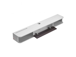 Conjunto mueble TV suspendido, mueble y estantería flotante 180 cm blanco con paso de cables Tekmaquinas