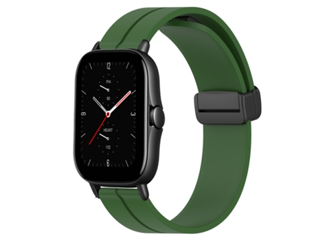 Correa de reloj inteligente para Amazfit GTS 2 Correa de reloj de silicona con cierre magnético de color sólido de 20 mm (verde militar)