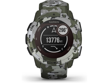 Reloj Deportivo GARMIN Instinct Solar (Bluetooth - hasta 54 días de autonomía con energía solar - Verde)