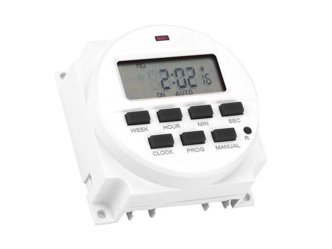 Temporizador LCD semanal para el control de la luz