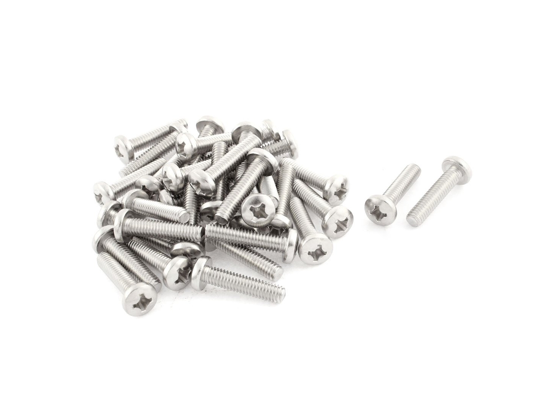 Fusibles Phillips con cabeza de acero inoxidable 5/16" x 18 1 3/8" 40 mm, 35 unidades CHABERLU