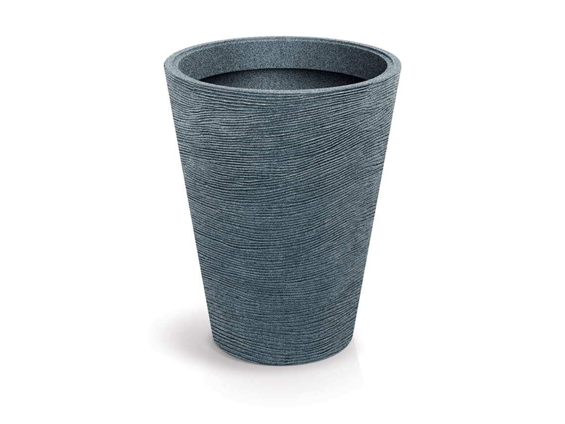 Jarrón Tubra Round Midl Rotomolded de granito Ø48x60