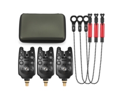 Kit De Alarma Para Aparejos De Pesca Con Led Y Oscilador Digital De Cuerda Con Estuche Con Cremallera.