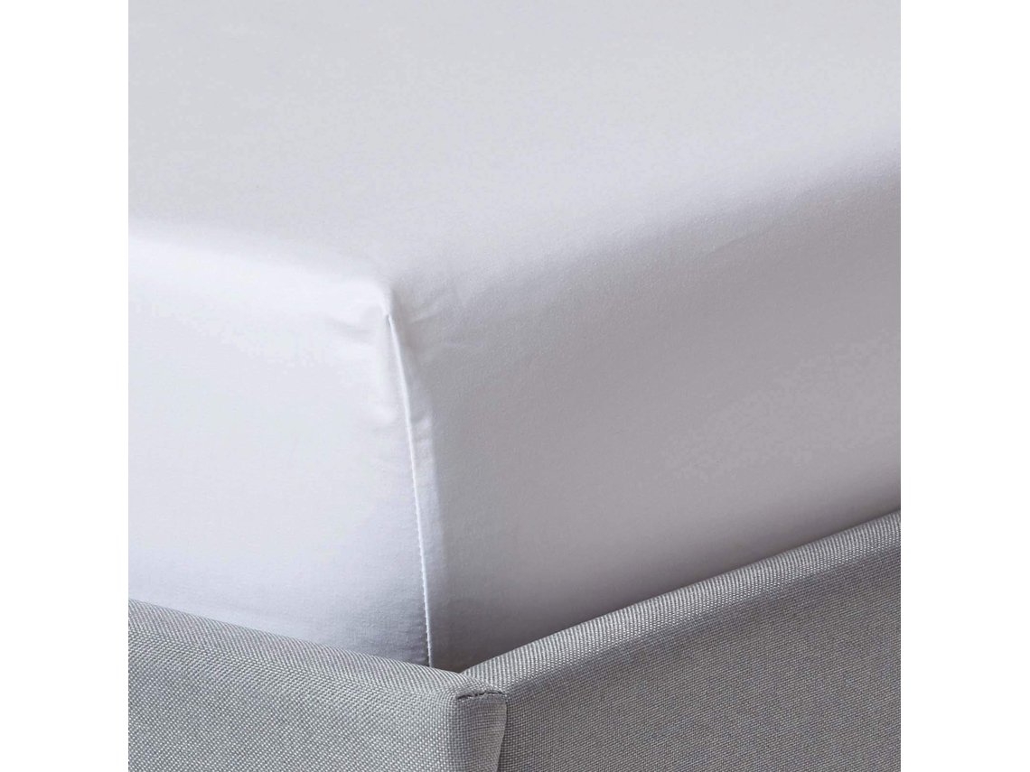 Homescapes White Deep Fitted Sheet Egyptian Cotton 1000 Tc Double