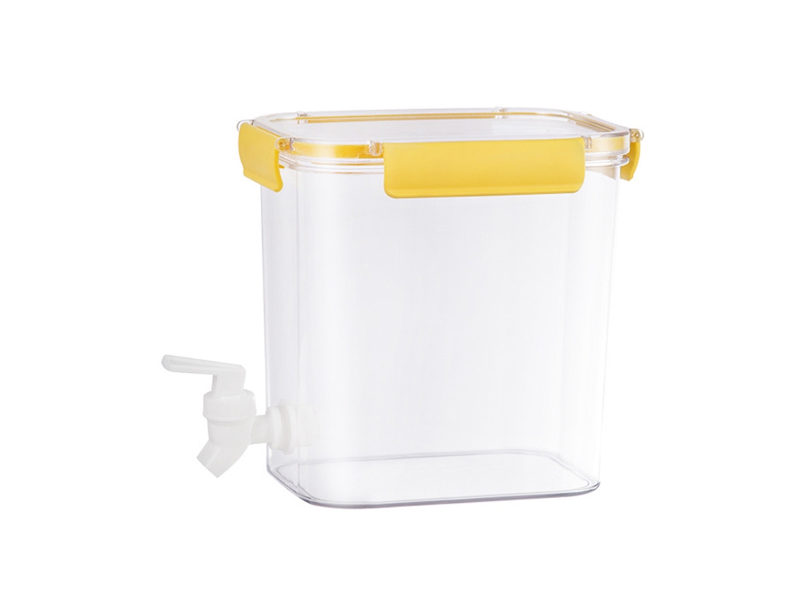 Hervidor De Agua Fría De Gran Capacidad (3,5 L) De Pet Con Grifo Sellado Para Uso En La Cocina (amarillo)