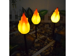 Bj-lâmpada De Chama Simulada Solar Transnacional Para Decoração De Pátio, Iluminação Criativa De Jardim Ao Ar Livre, 1 Para 3