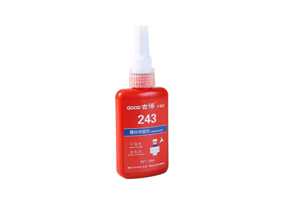 Tornillo de fijación 243, resistencia media, 50 ml, rueda eléctrica