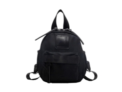 Mochila escolar moderna de estilo japonés para mujer, apta para uso diario y viajes, en color negro.