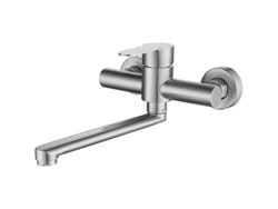 Grifo De Cocina De Acero Inoxidable 304 Montado En Pared Giratorio 360° Regulable De Agua Fría Y Caliente 150mm