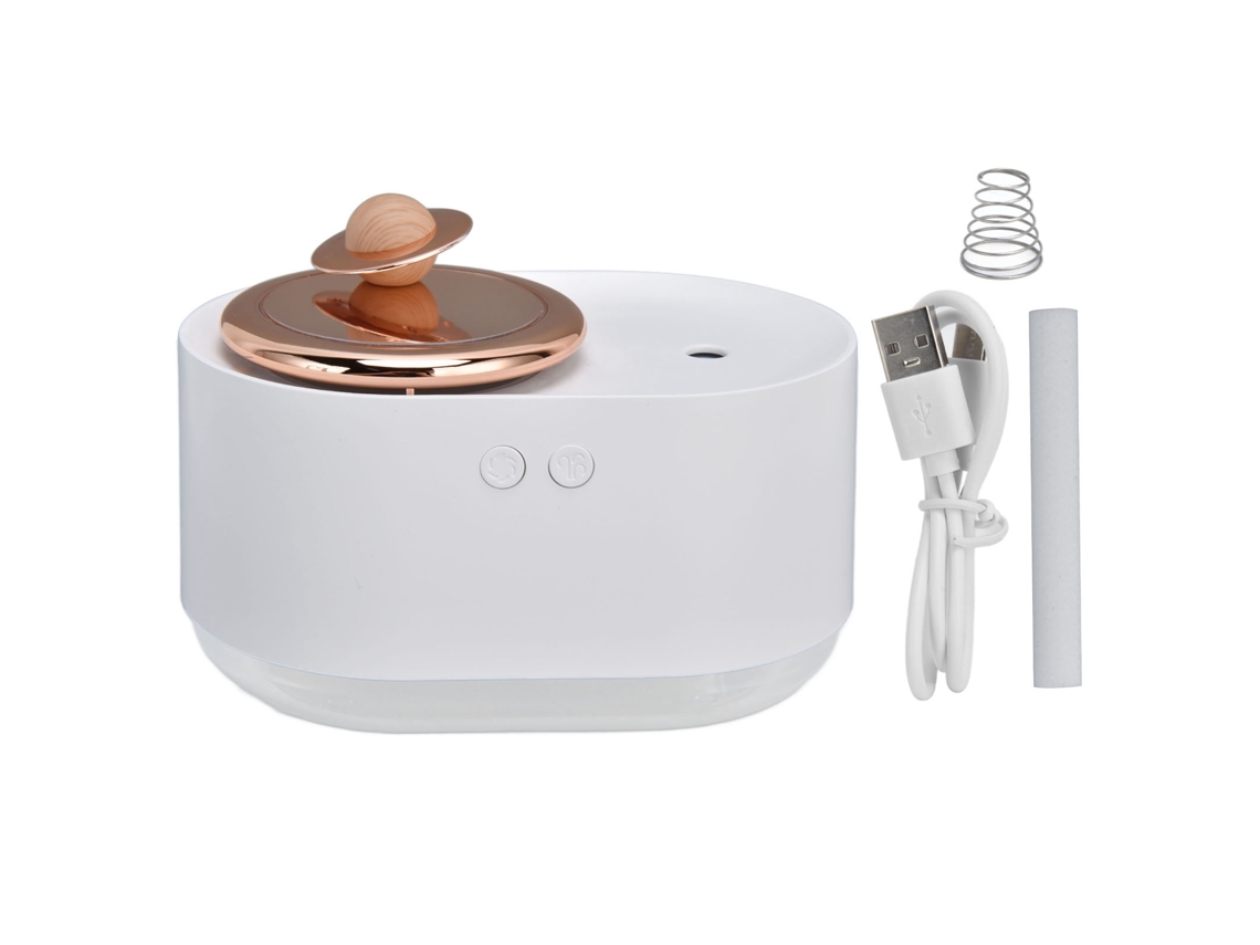 Humidificador planetario giratorio 2 en 1 con USB, carga inalámbrica, silencioso, pulverizador, para el hogar, 1200 mAh