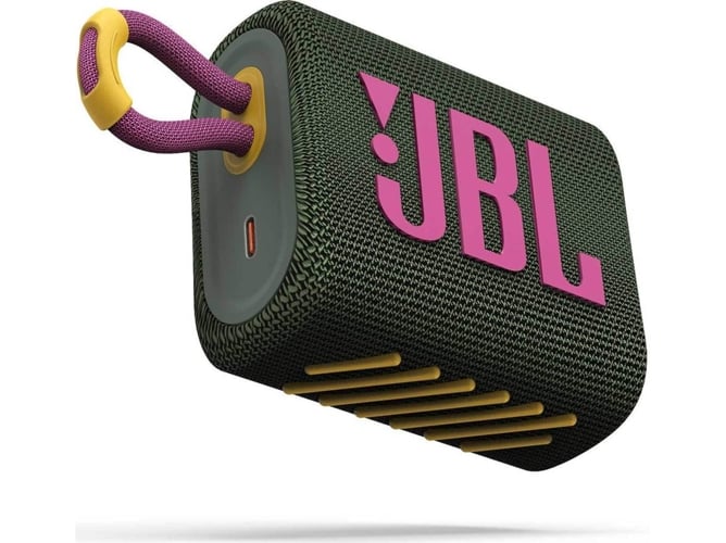 Altavoz Bluetooth JBL Go 3 (Autonomía: Hasta 5 h - Verde)