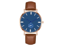 Reloj De Pulsera Analógico De Cuarzo Para Hombre Con Esfera Negra Y Correa De Piel Sintética.