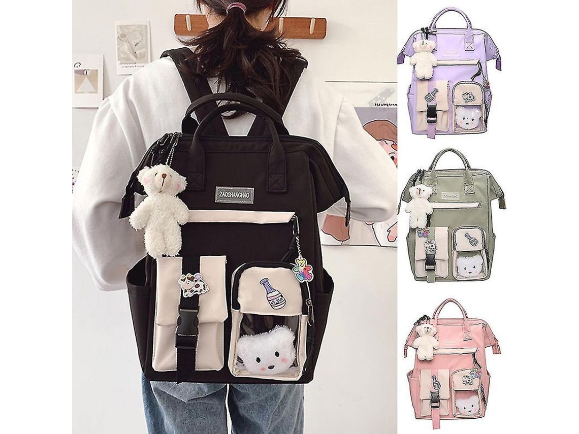 2026-mochila Escolar Para Adolescentes Kawaii Oso Bonito College Viaje Casual Regalo De Cumpleaños