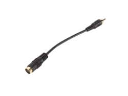 Adaptador Mini Din De 4 Pines Hembra A Rca Macho Plug And Play S-video Para Dvd, Pc Y Tv