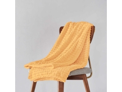 Manta de punto de felpa larga marrón claro 160*220cm-BOD HOME