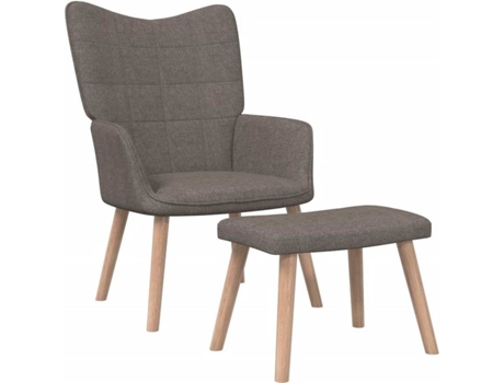 Silla de relajación VIDAXL Gris Topo Tela (61.5x69x95.5 cm)