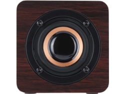 Altavoz Portátil Con Diseño De Vetas De Madera De Nogal: Sonido De Alta Calidad.