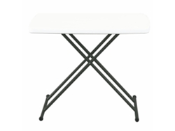 GARBAR EASY Mesa Rectangular Plegable Interior Exterior 755x495 Blanco
