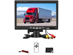 Monitor Lcd Para Coche De 7 Pulgadas, 12 V, Formato 16:9, Resolución 800 X 480, Con Entrada De Vídeo Bidireccional Y Cámara De Marcha Atrás/estacionamiento.