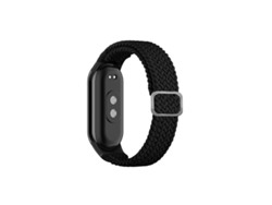 Correa Nylonsense Trenzada con Hebilla Ajustable para Xiaomi Smart Band 8 Negra PHONECARE