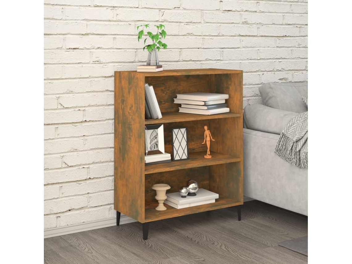 Aparador Madera Contrachapada Roble Ahumado 69,5x32,5x90 Cm