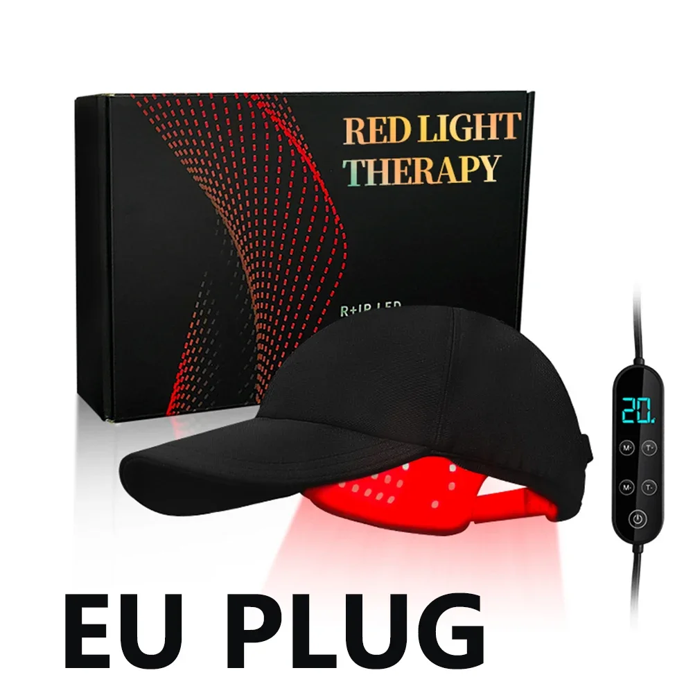 (180 Luces Led, Estándar Europeo) Gorro De Terapia De Luz Roja, Con 180 Perlas Led Incorporadas, Gorro Láser Para El Crecimiento Del Cabello.