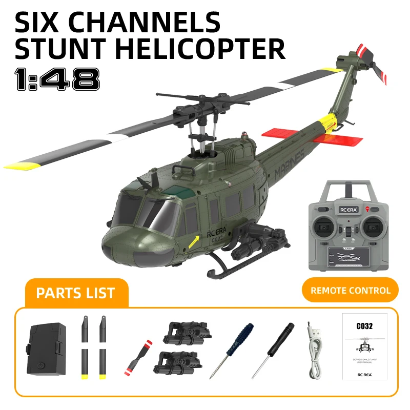 Helicóptero teledirigido, altitud fija, cepillo motorizado, flujo óptico con interruptor de retorno MDUG (verde)