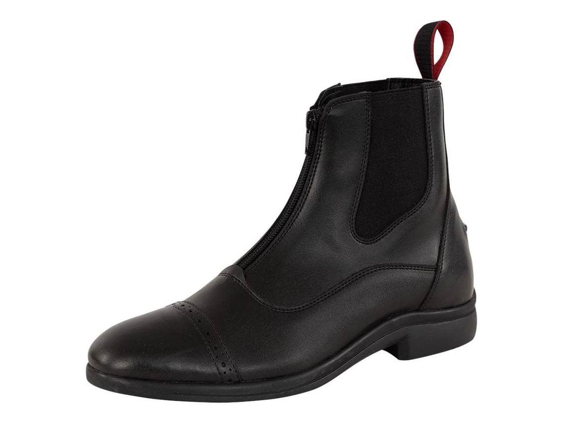 Botas Equitação Jodphur Waco Front Zip Vegan Leather Preto Eu 39Premiere
