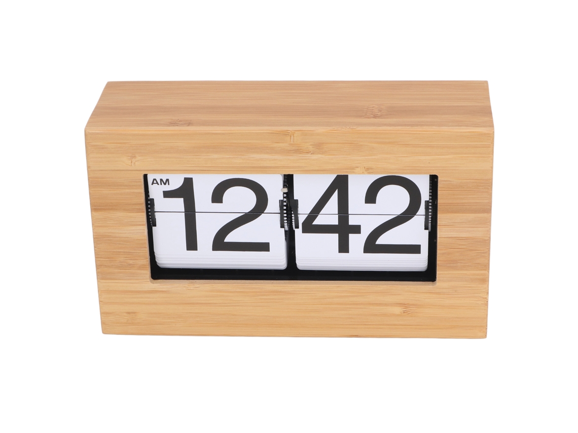 Reloj De Volteo Automático Vintage Retro Con Números Grandes Para Mesa, Oficina Y Sala De Estar, Fondo Blanco