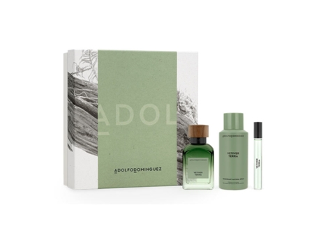 Conjunto de Perfume Adolfo Dominguez Vetiver Terra 4 Piezas