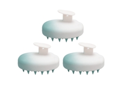 3pcs Escova De Massagem Para Cabelo E Couro Cabeludo Com Design Gradiente Verde Limpeza Profunda Escova De Champô
