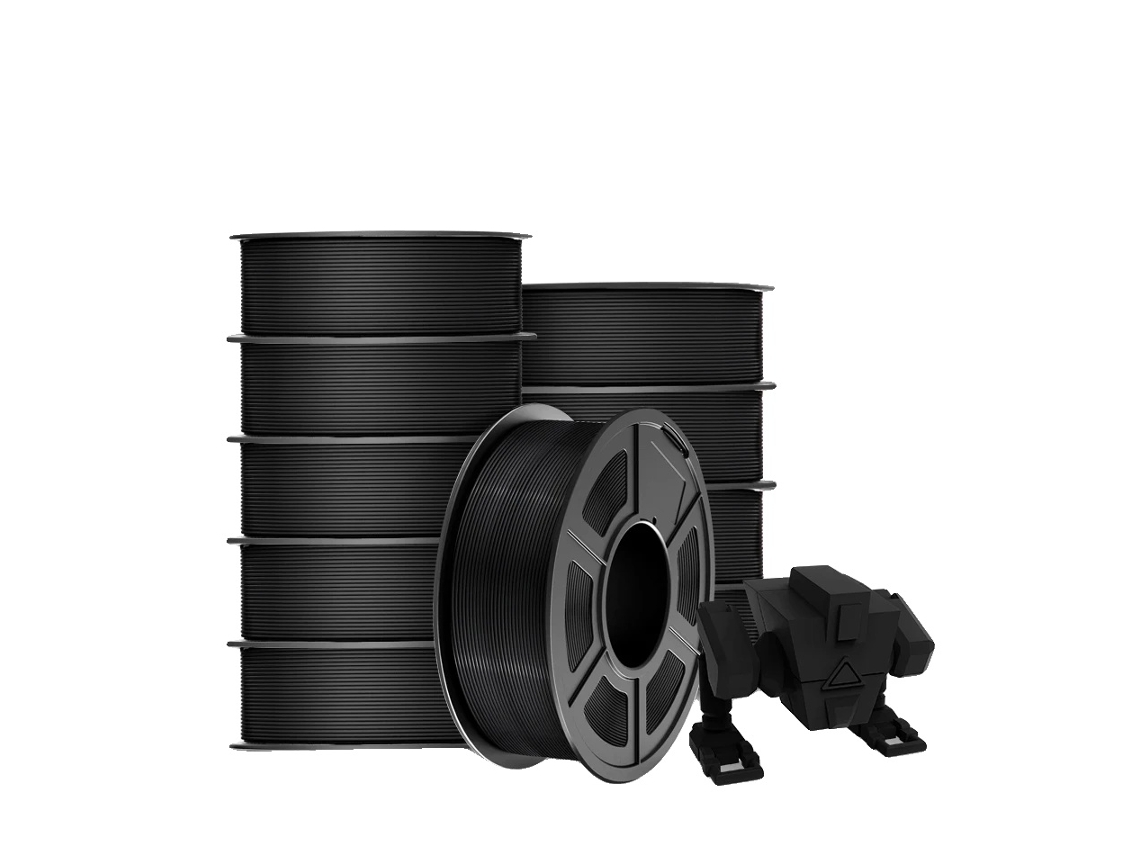 Filamento para impresora 3D, alta resistencia, antiobstrucciones, Plaplus-Negro, 11 kg