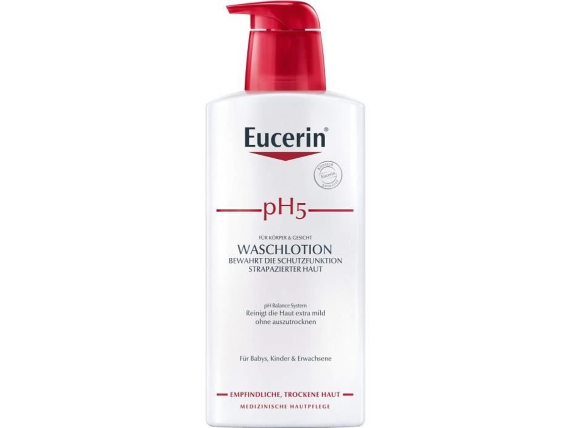 Ph5 Loción De Limpieza Con Bomba Para Cuerpo Y Cara, 400 Ml Loción Eucerin