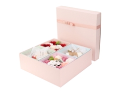 Caja de jabón de rosas artesanal y vela aromática - Regalo romántico