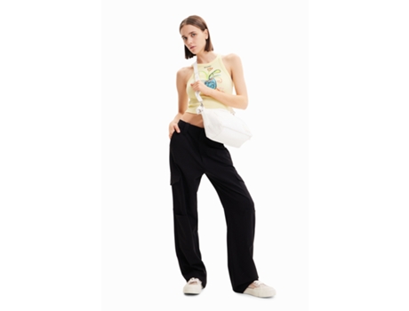 Bolsa de ombro DESIGUAL Bandolera Mediana Charol Piel para Mujer (Marrón)