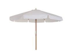 Toldo de jardín Ø325x250cm, madera, 8 varillas, ventilación