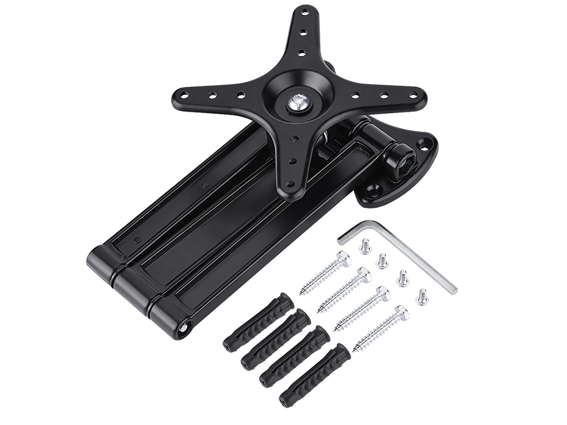 Soporte De Pared Para Televisores Led Lcd De Pantalla Plana De 10 A 27 Pulgadas Con Inclinación Y Rotación.