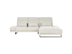 Sofá De Esquina Beliani Ikast De Tecido Creme 320x214x105