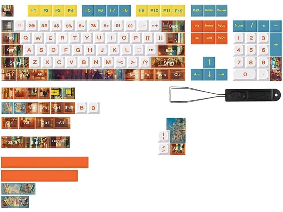 Teclas Xda 7u De 133 Teclas Pbt Para Teclado Mecánico