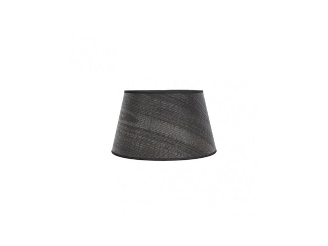 Pantalla Salma E27 Madera Negra 30dx22dx17h Conica Abierta