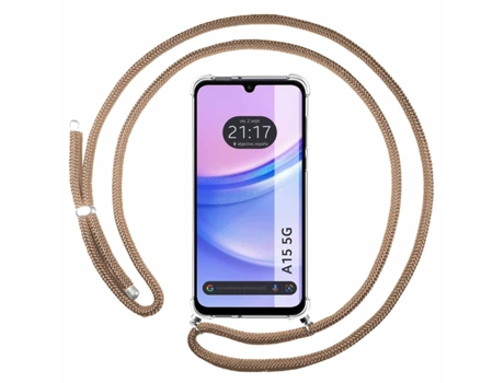 Funda para Samsung Galaxy 5/A15 TUMUNDOSMARTPHONE Silicona Marrón