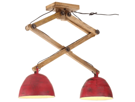 Lámpara De Techo VIDAXL Rojo Hierro (29x18x85 cm)