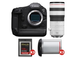 Canon Eos R1 + Rf 70-200mm F/2.8 L Is Usm Z Blanco + 3 Sandisk 128gb Extreme Pro Cfexpress Type B + 3 Canon Lp-e19 + Ebook Pricedirect