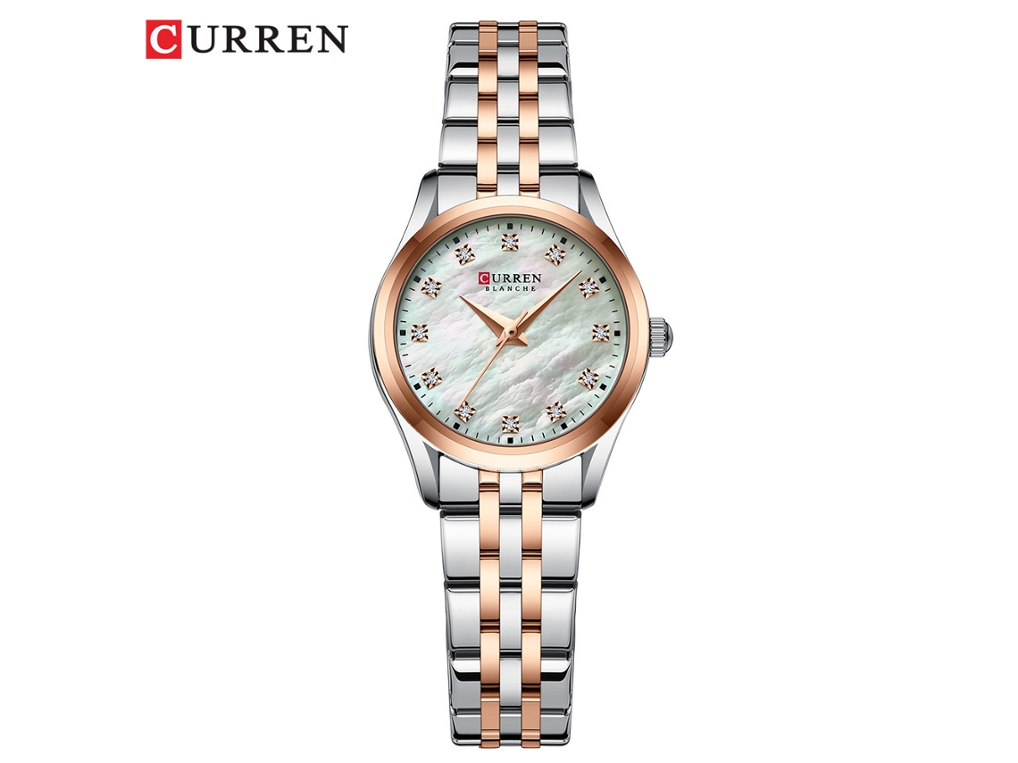 Reloj de pulsera de cuarzo moderno para mujer, resistente al agua con brazalete de acero, MDUG